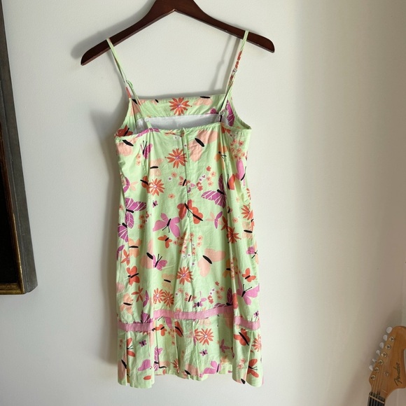 Vintage Lilly Pulitzer Bonjour Butterfly Floral Pleated Mini Dress Size 4 - Picture 3 of 10